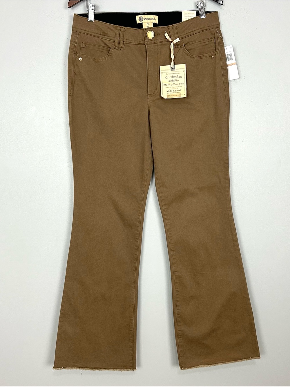 Democracy Ab Solution Itty Bitty More Boot Jeans Women’s Size 12 High Rise Fray